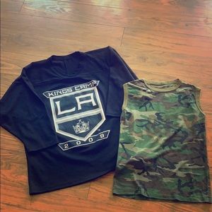 LA Kings Hockey Camp Jersey and Camo Tank